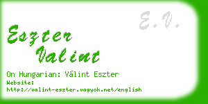 eszter valint business card